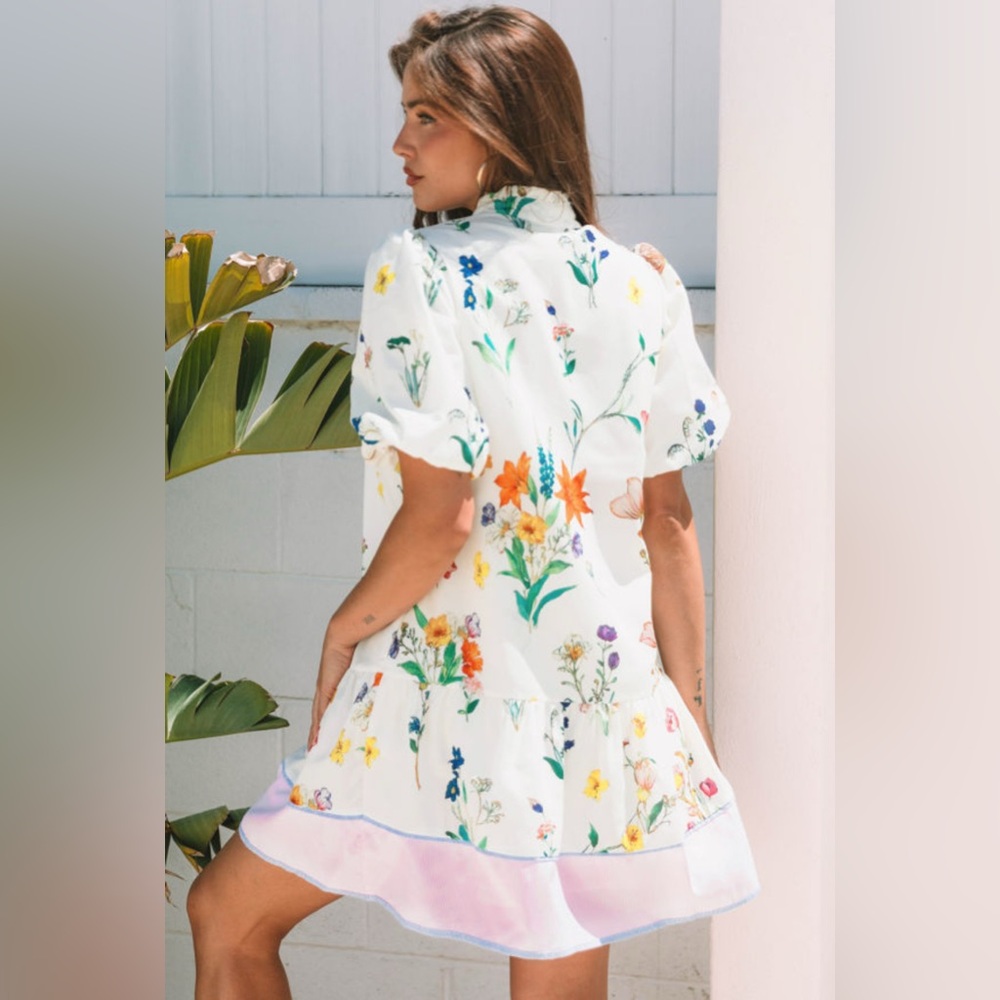 Jolene- Floral Print Dress with Ruffle Details - Picture 3 of 5